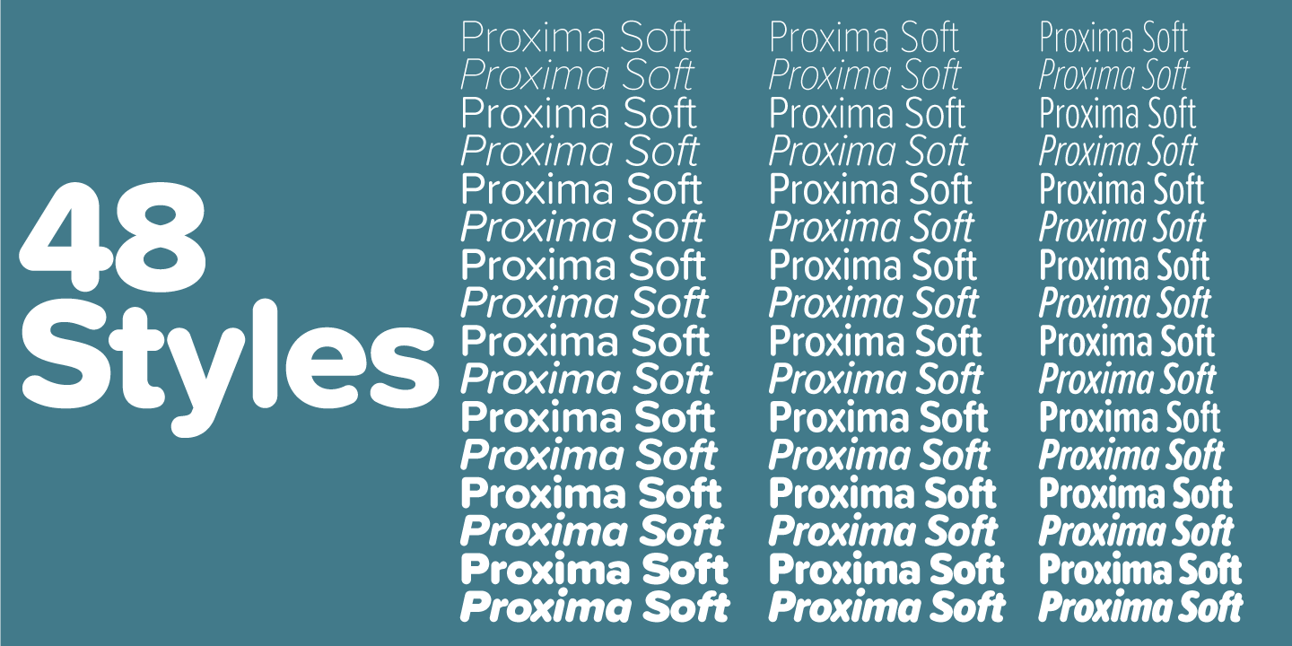 Przykład czcionki Proxima Soft Medium