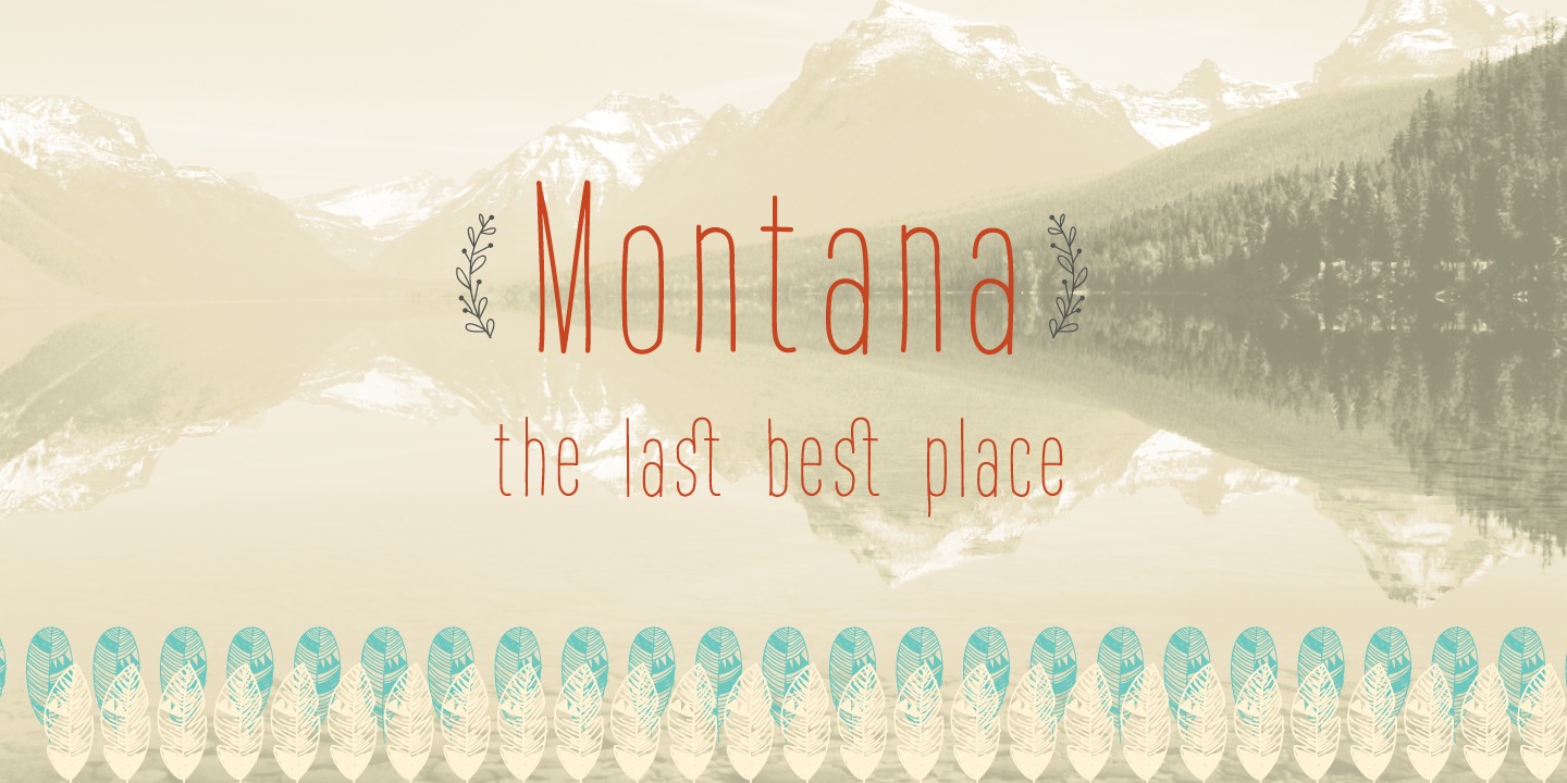 Przykład czcionki Montana