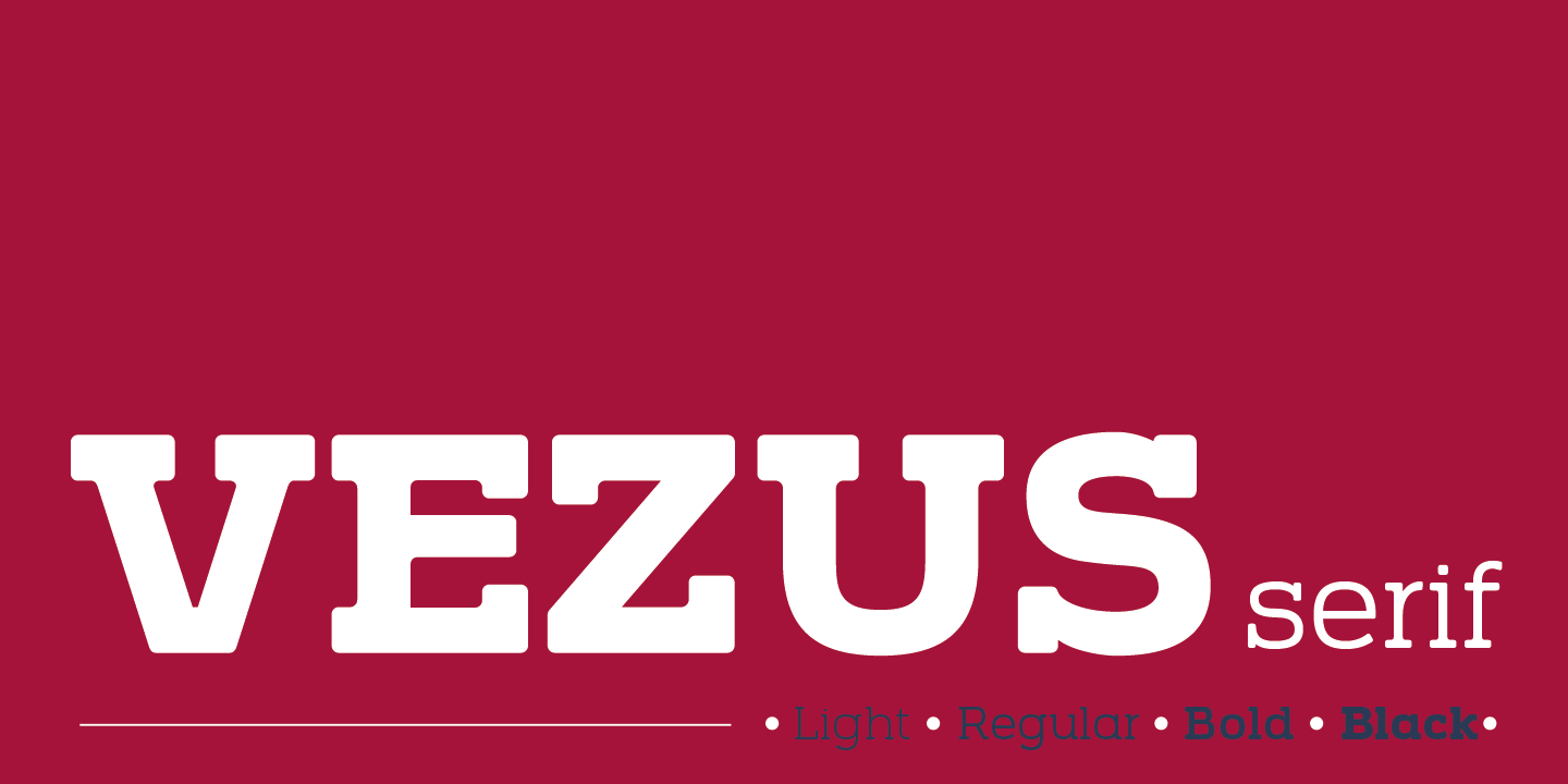 Przykład czcionki Vezus Serif