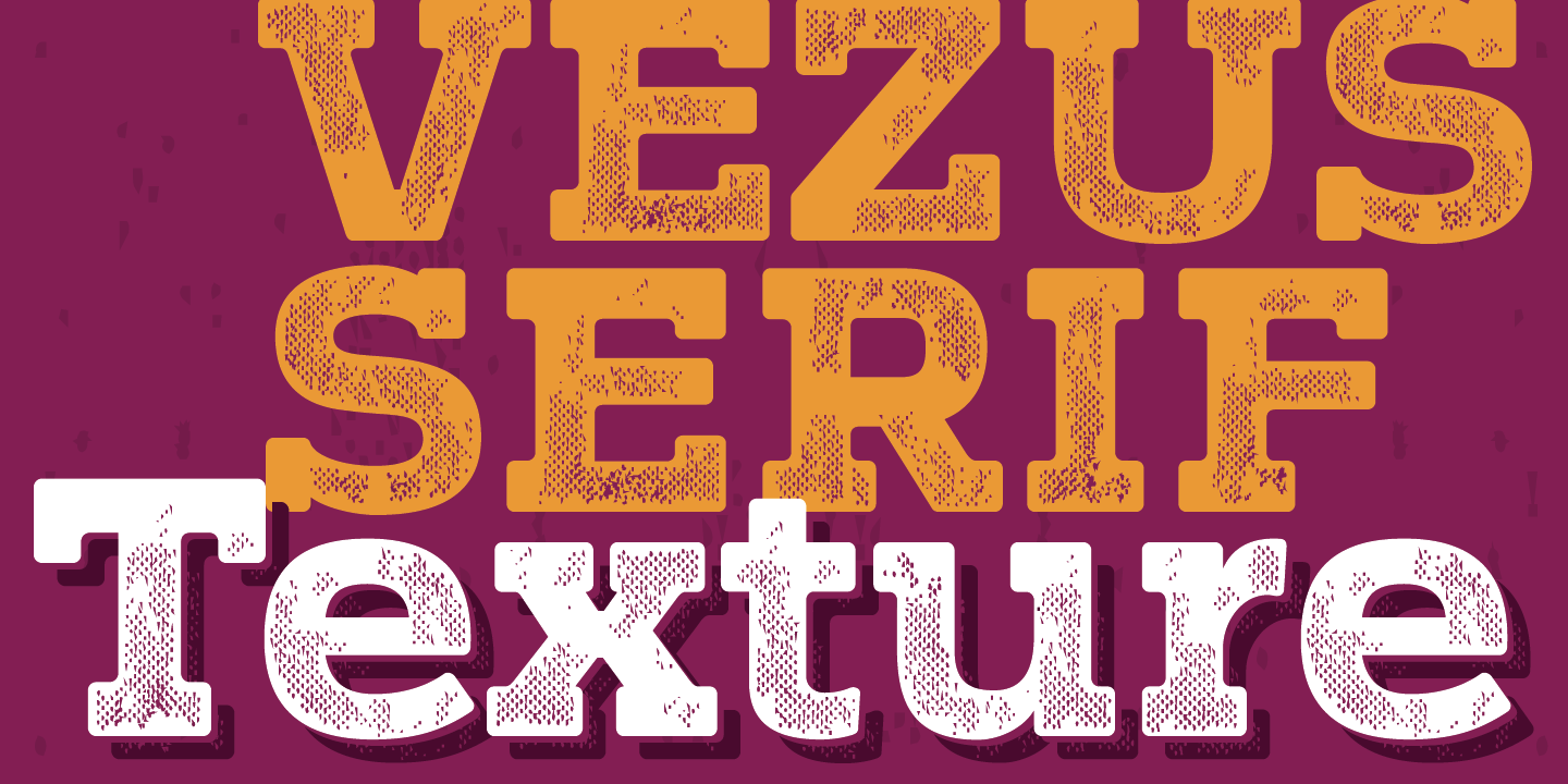 Przykład czcionki Vezus Serif Texture