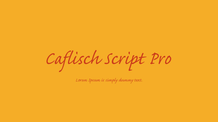 Przykład czcionki Caflisch Script Pro