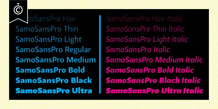 Przykład czcionki Samo Sans Pro Medium