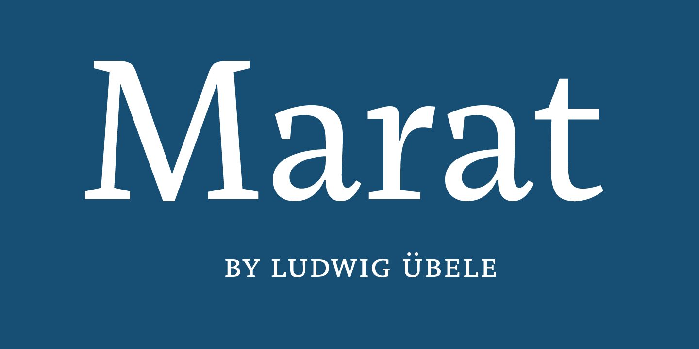 Przykład czcionki Marat