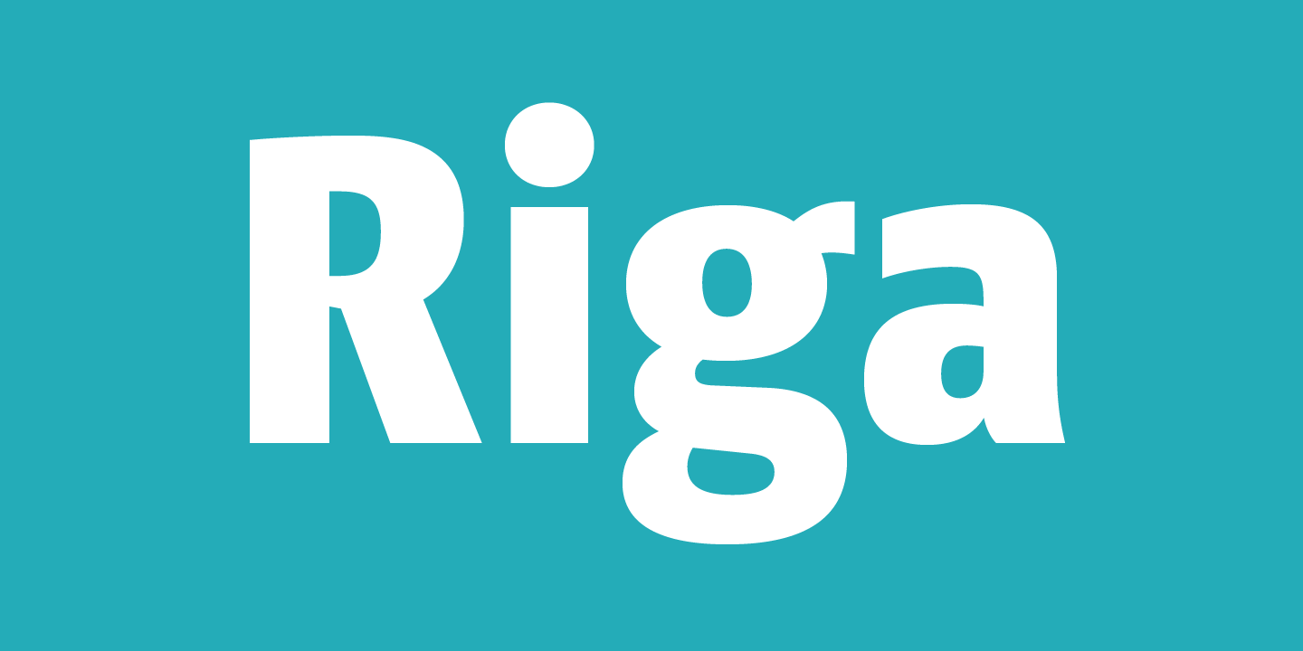 Przykład czcionki Riga