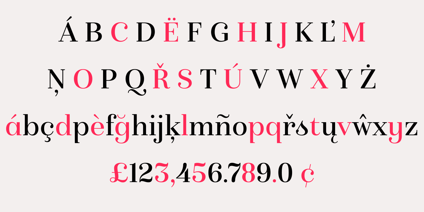 Przykład czcionki Isabel Bold Italic