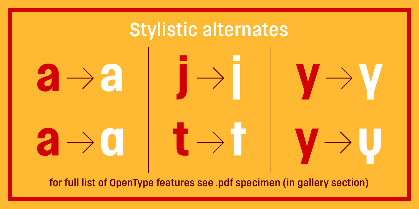 Przykład czcionki Normatica Display Regular