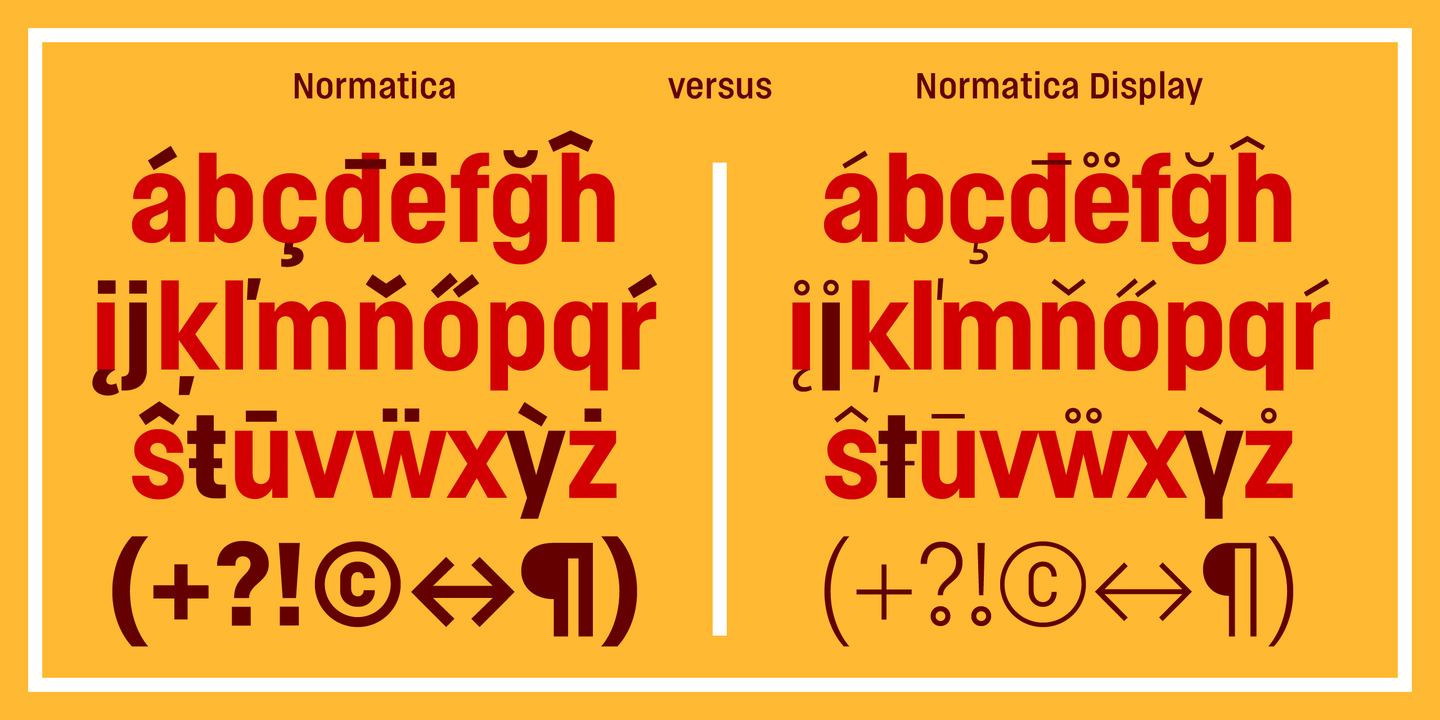 Przykład czcionki Normatica Medium Italic