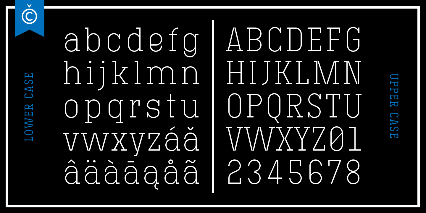 Przykład czcionki Technik Serif 100