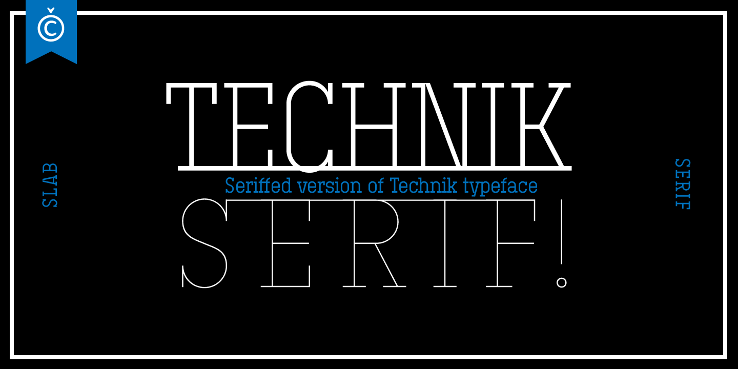 Przykład czcionki Technik Serif