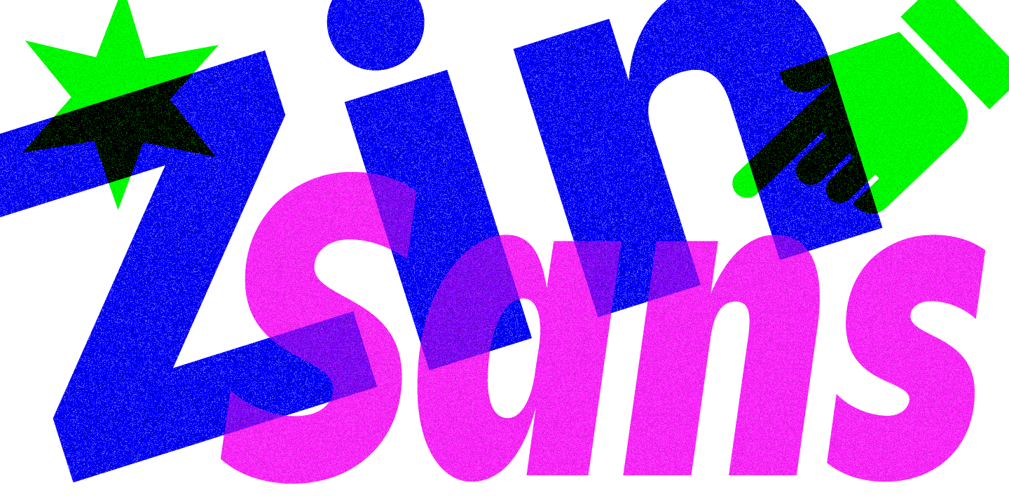 Przykład czcionki Zin Sans Extd Light Italic
