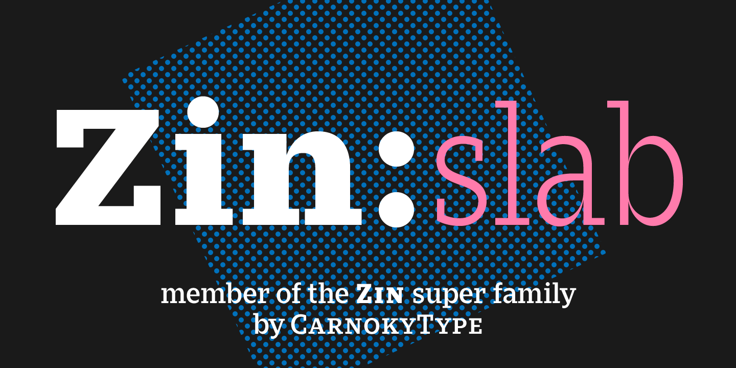 Przykład czcionki Zin Slab Medium Italic