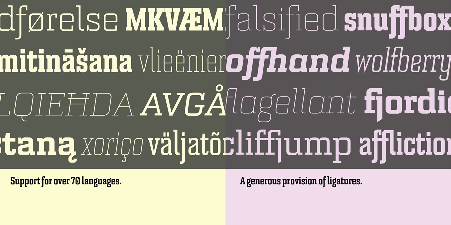 Przykład czcionki Bourgeois Slab Heavy Italic