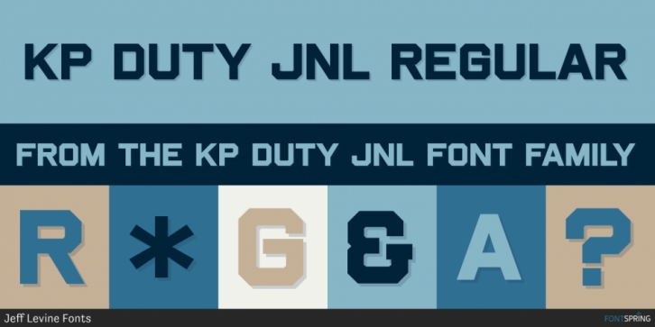 Przykład czcionki KP Duty JNL Regular