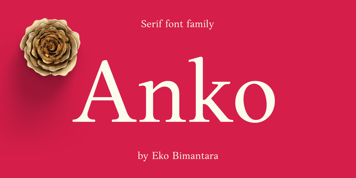 Przykład czcionki Anko Medium Italic