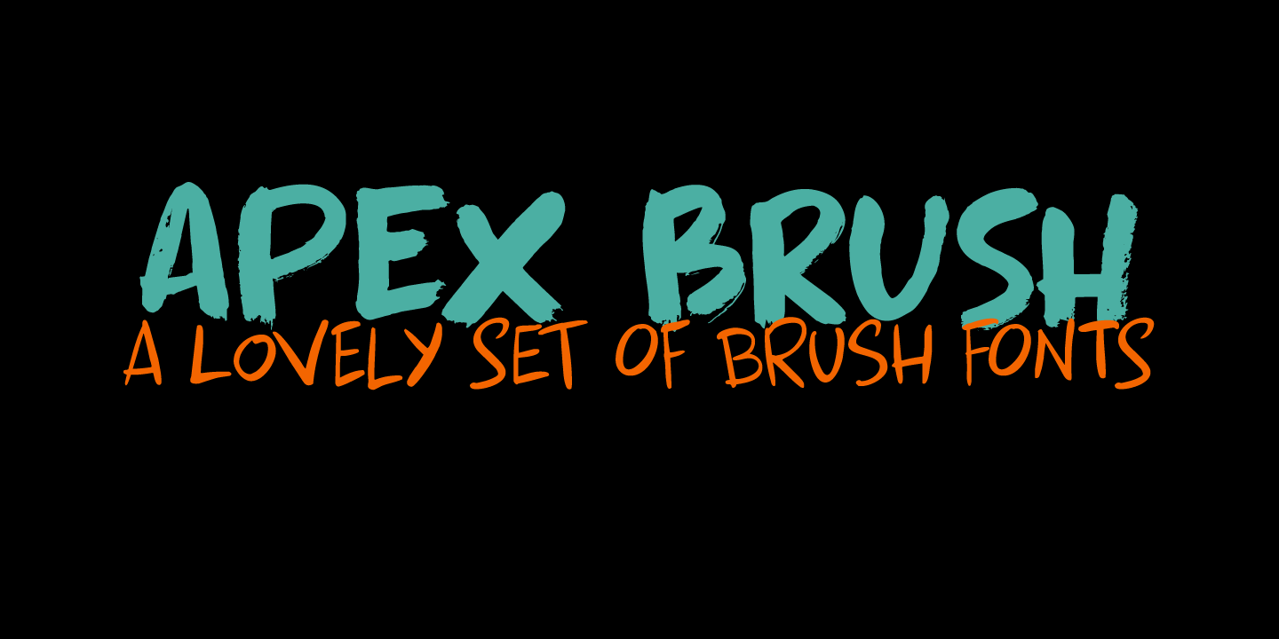 Przykład czcionki Apex Brush Regular