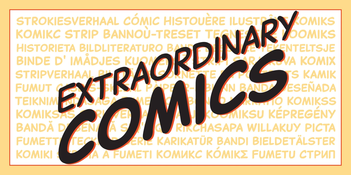 Przykład czcionki Captain Comic Italic