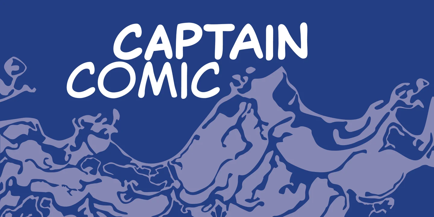 Przykład czcionki Captain Comic