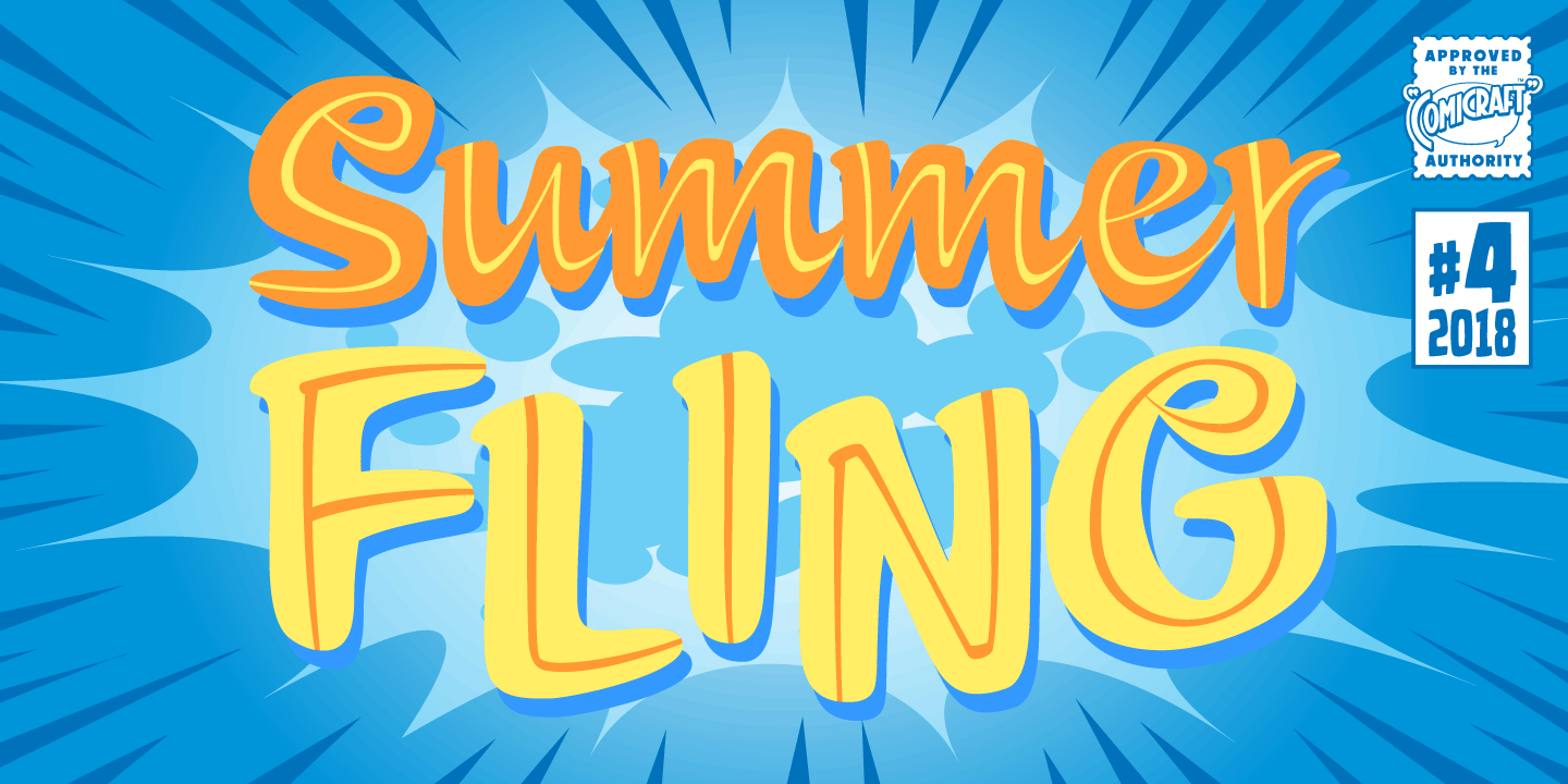 Przykład czcionki Summer Fling Split Italic