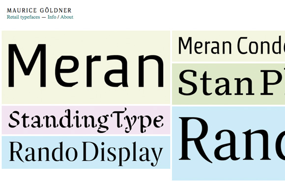 Przykład czcionki Meran Condensed Light