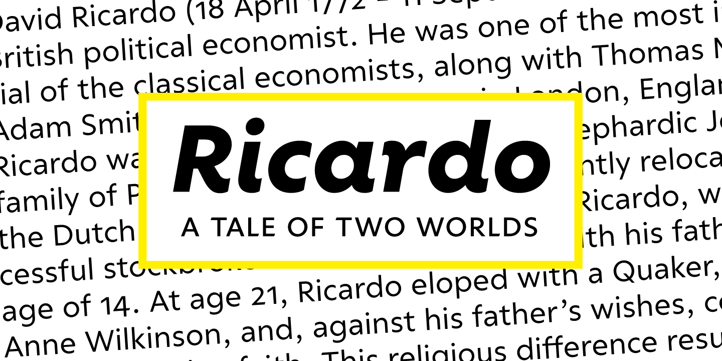Przykład czcionki Ricardo