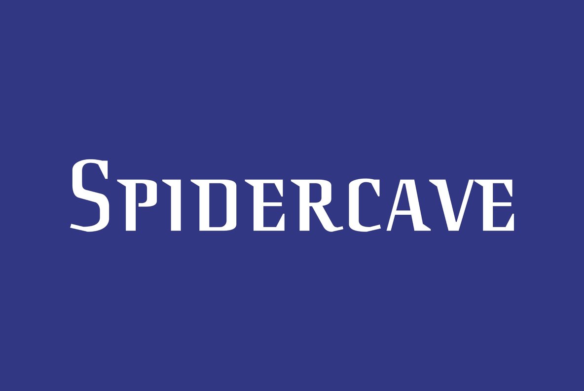 Przykład czcionki Spider Cave