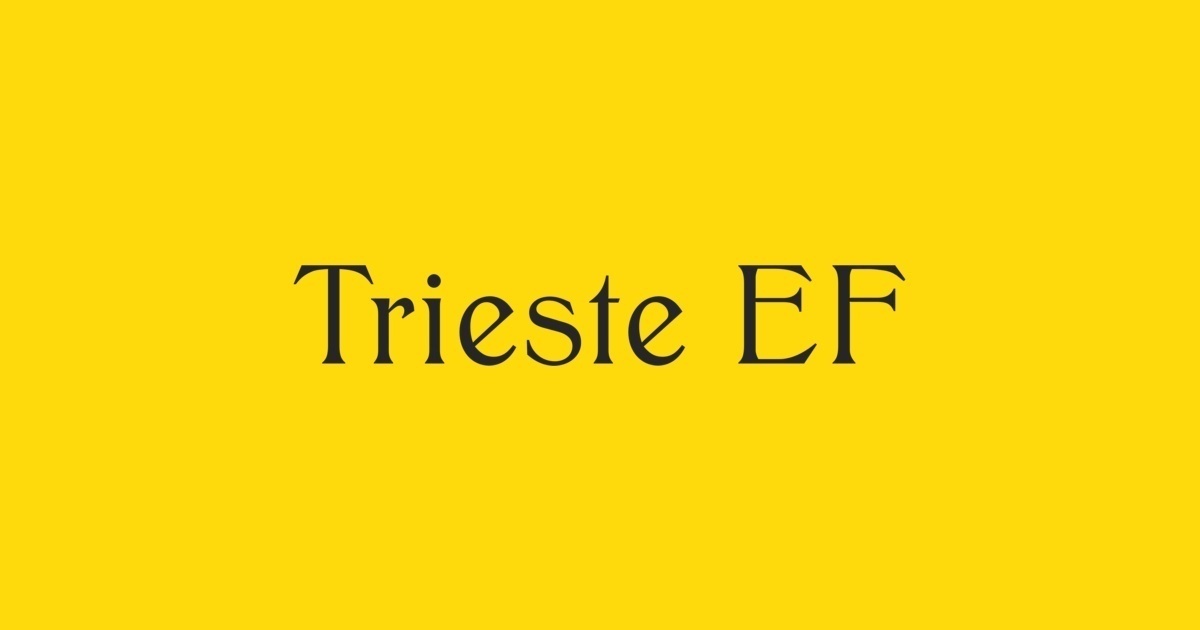 Przykład czcionki Trieste EF