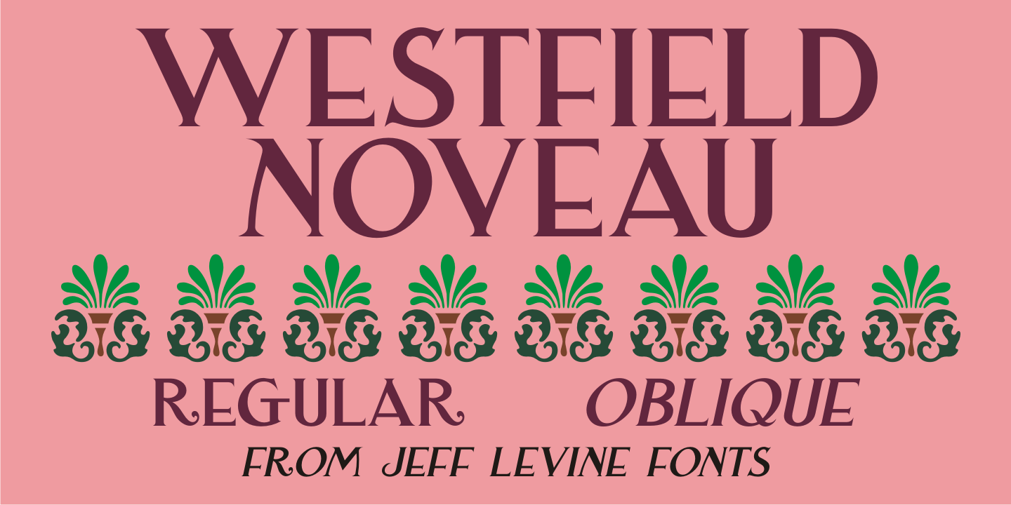 Przykład czcionki Westfield Nouveau JNL