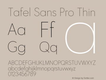 Przykład czcionki Tafel Sans Pro