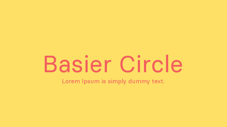 Przykład czcionki Basier Circle