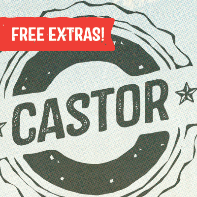 Przykład czcionki Castor Extras