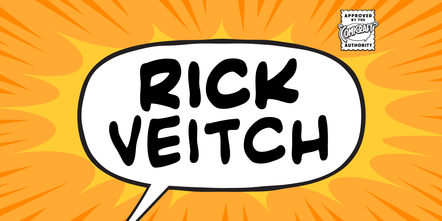 Przykład czcionki Rick Veitch