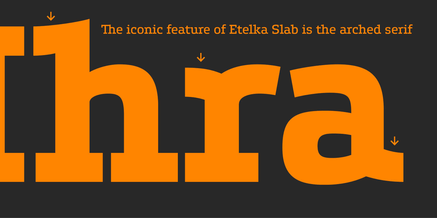 Przykład czcionki Etelka Slab Bold Italic