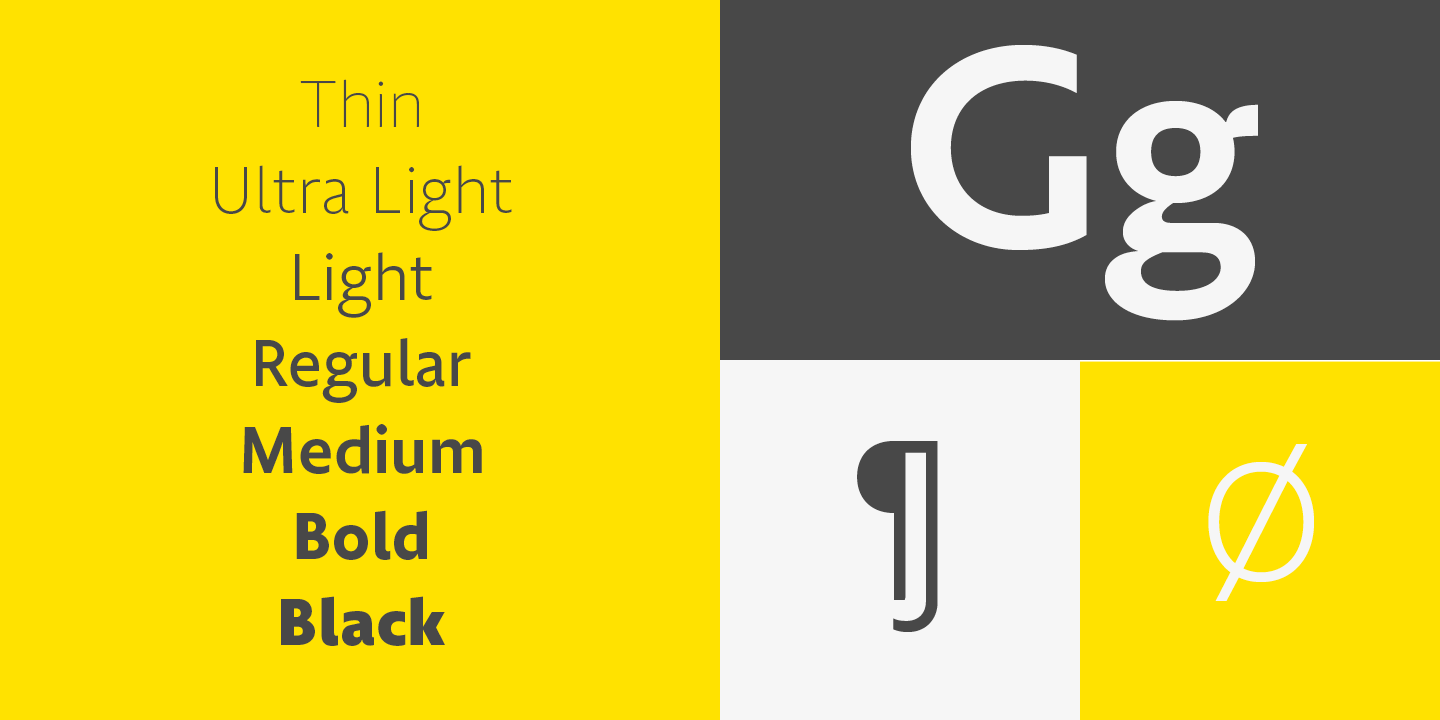 Przykład czcionki Golden Sans Ultra Light