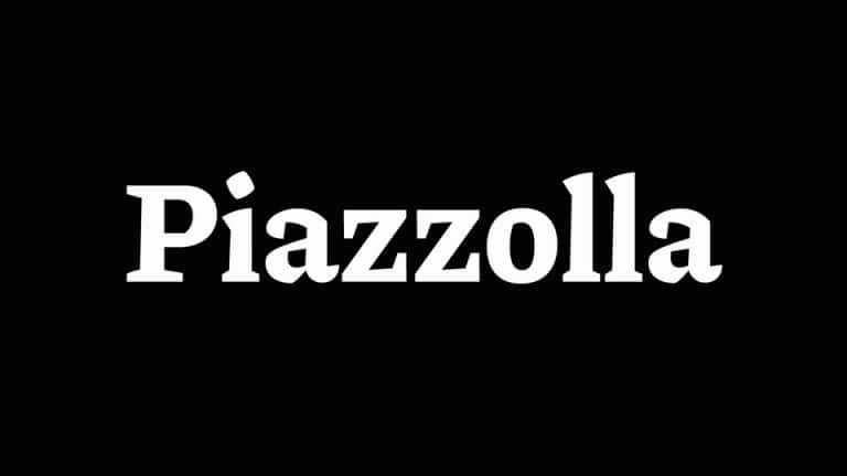 Przykład czcionki Piazzolla