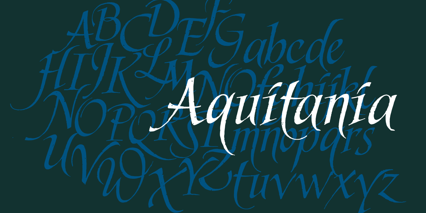 Przykład czcionki Aquitania Script