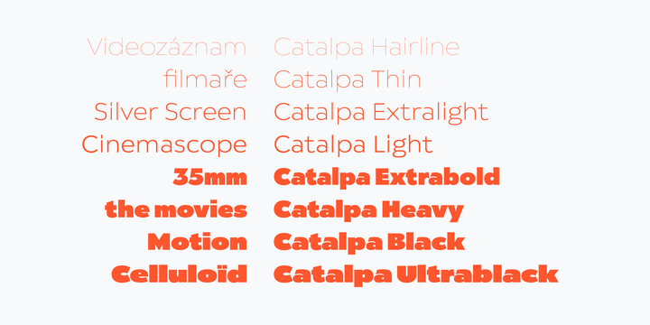 Przykład czcionki Catalpa Ultra black
