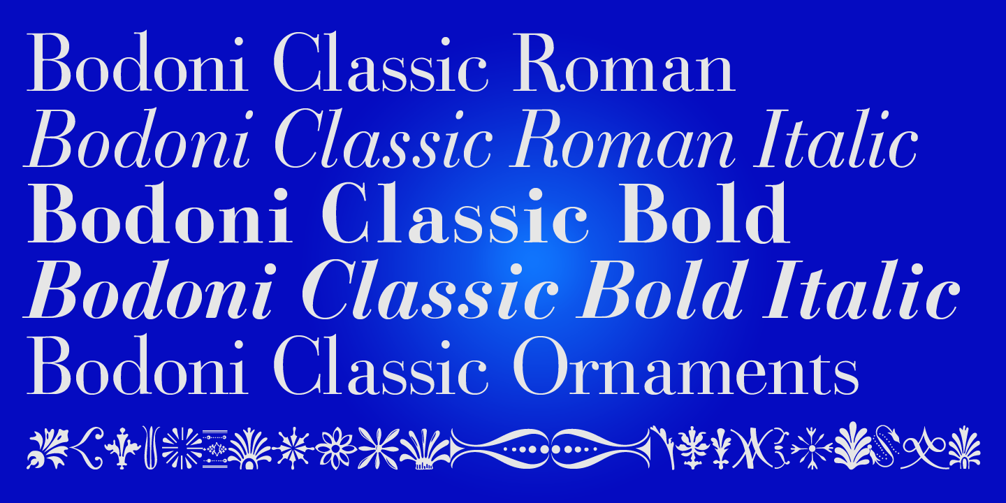 Przykład czcionki Bodoni Classic Text Cyrillic Roman