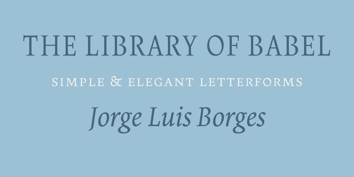 Przykład czcionki Borges Titulo Blanca