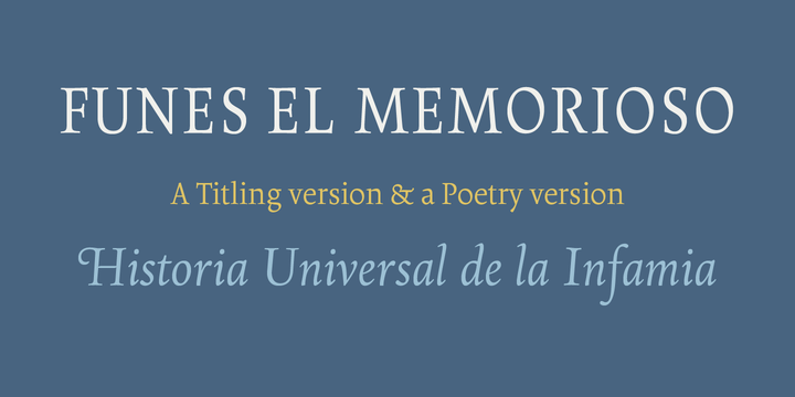 Przykład czcionki Borges Poema