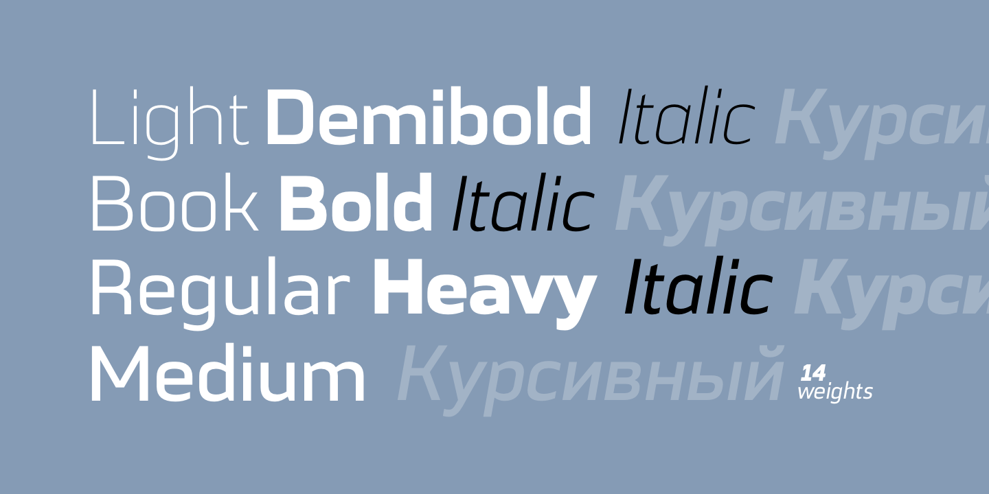 Przykład czcionki Kongress Medium Italic