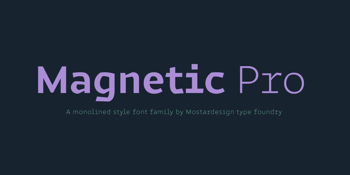 Przykład czcionki Magnetic Pro Extra Light