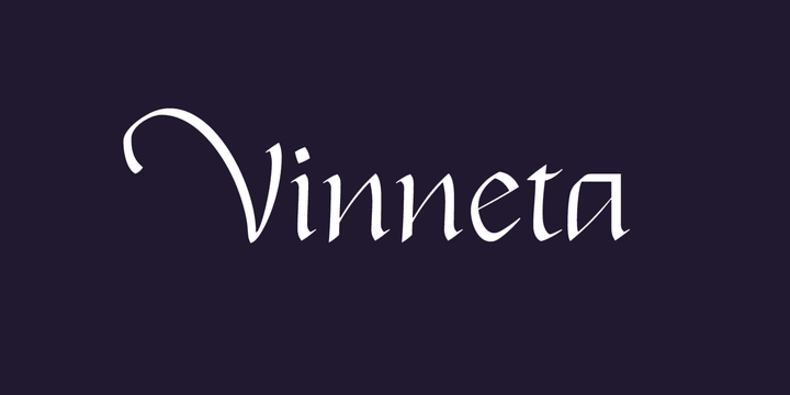 Przykład czcionki Vinneta