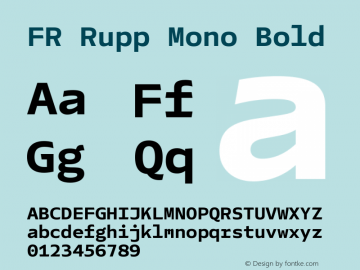 Przykład czcionki FR Rupp Mono