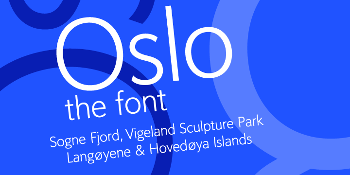 Przykład czcionki Oslo Light Italic
