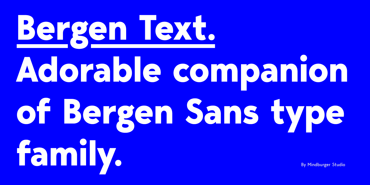 Przykład czcionki Bergen Text
