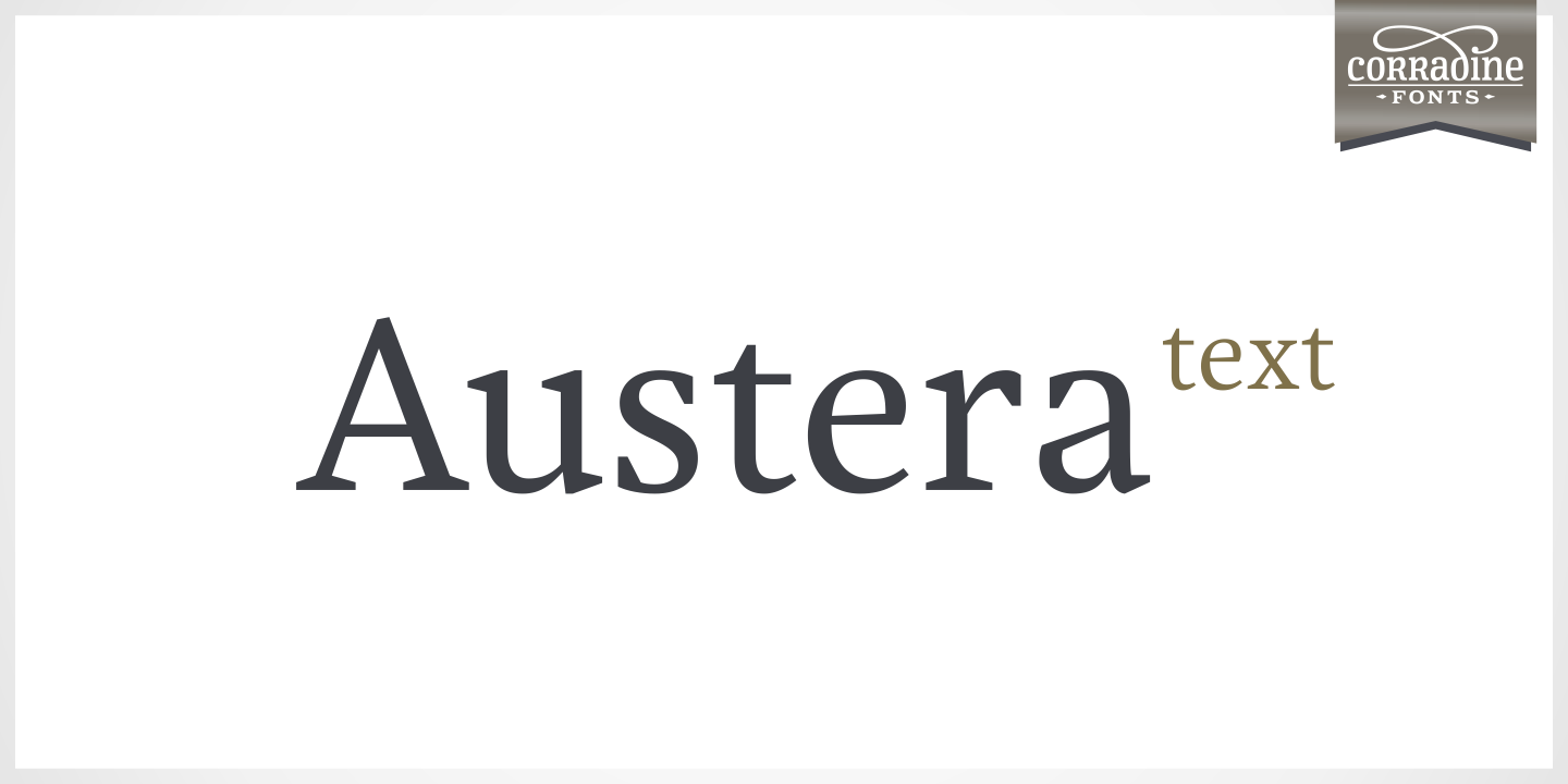 Przykład czcionki Austera Text