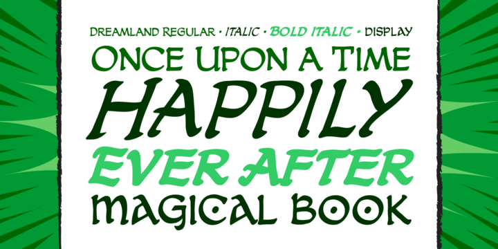 Przykład czcionki CC Dreamland Bold Italic