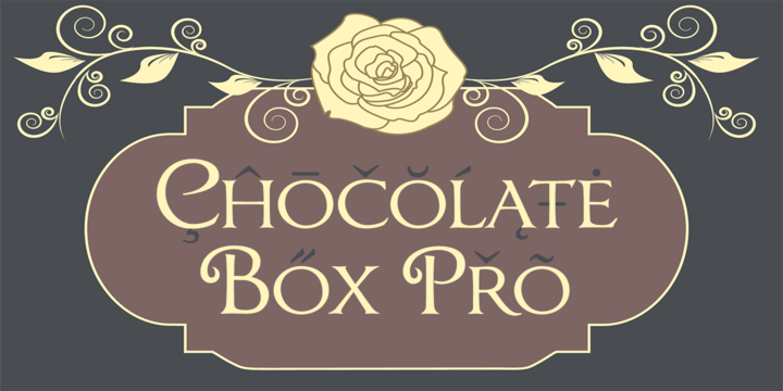 Przykład czcionki Chocolate Box Pro