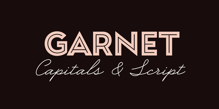 Przykład czcionki Garnet Capitals Light