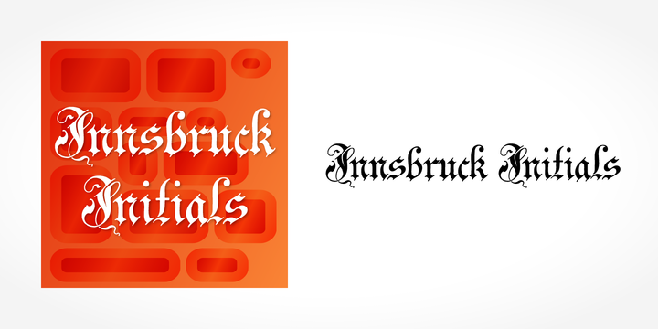 Przykład czcionki Innsbruck Initials